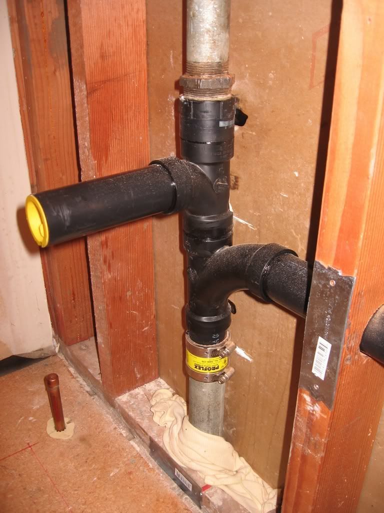 drain/ vent two bathroom sinks