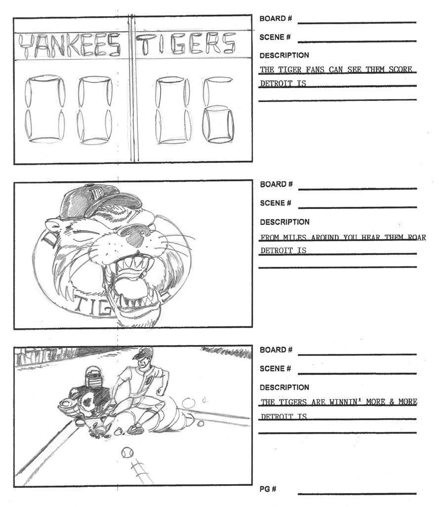 Detroit Tigers Storyboard pg.2