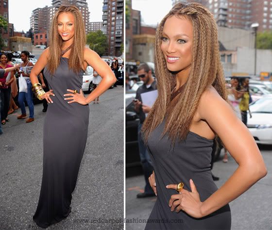 I just never get Tyra Banks' hairstyle choices. It always looks very strange 