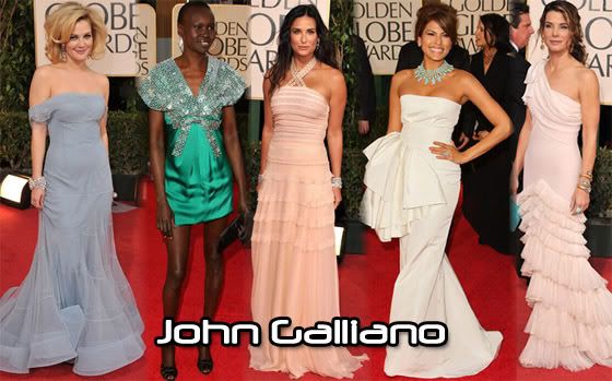 John Galliano was the toast of the Golden Globes, as he dressed the most 