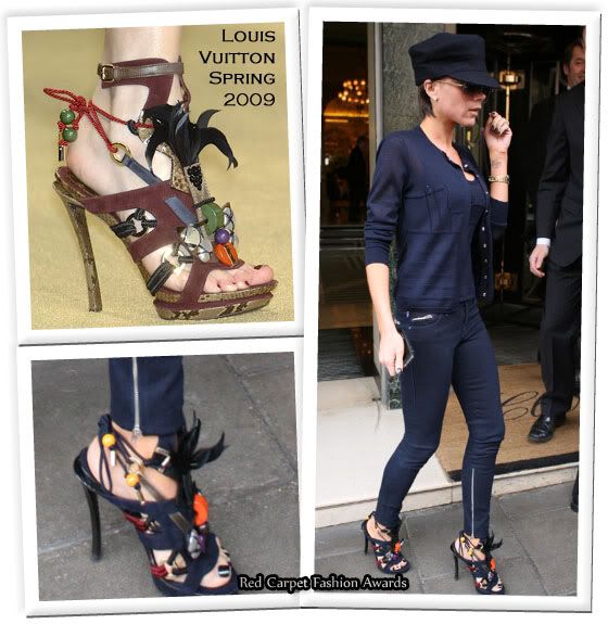 Runway Sidewalk - Victoria Beckham In Louis Vuitton Heels - Red Carpet Fashion
