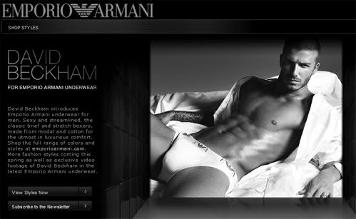 David Beckham Emporio Armani Underwear Ad. underwear ad David Beckham