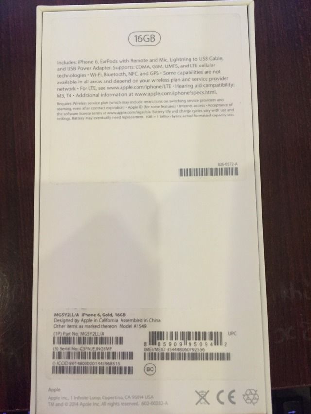 Iphone 6 Gold 16G hàng US mới 100% giá 14tr500 !