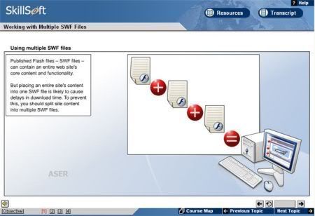 SkillSoft Workflow Navigation and Publishing in Flash 8 Training
