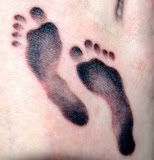 footmark tattoo on foot
