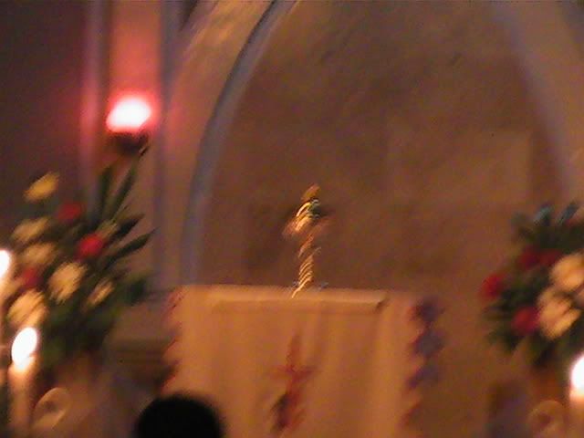 One moment at the OLLP with the Blessed Sacrament during the family\'s tradition of Bisita Iglesia on Holy Thursday \'07