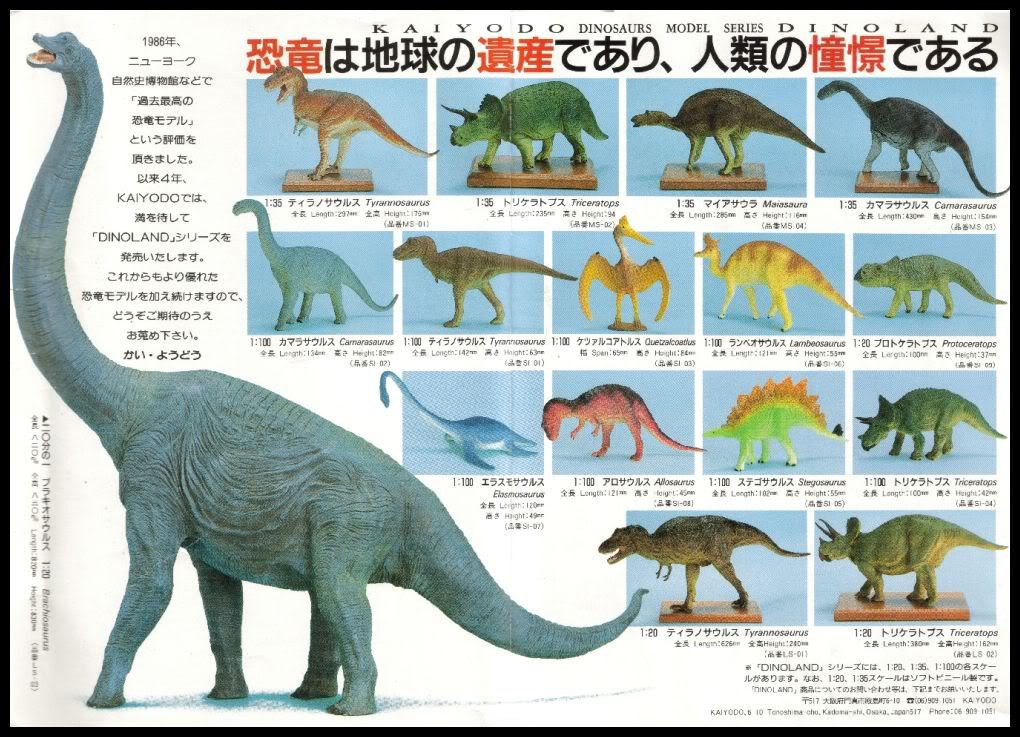 Here's a scan of Kaiyodo's 1996 catalogue (note the colour schemes