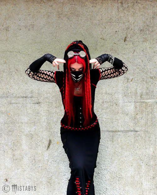 young goth in red photo: cyber-goth creature with1.jpg
