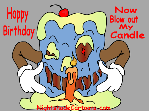 happy birthday cartoon cake. funny irthday cartoons