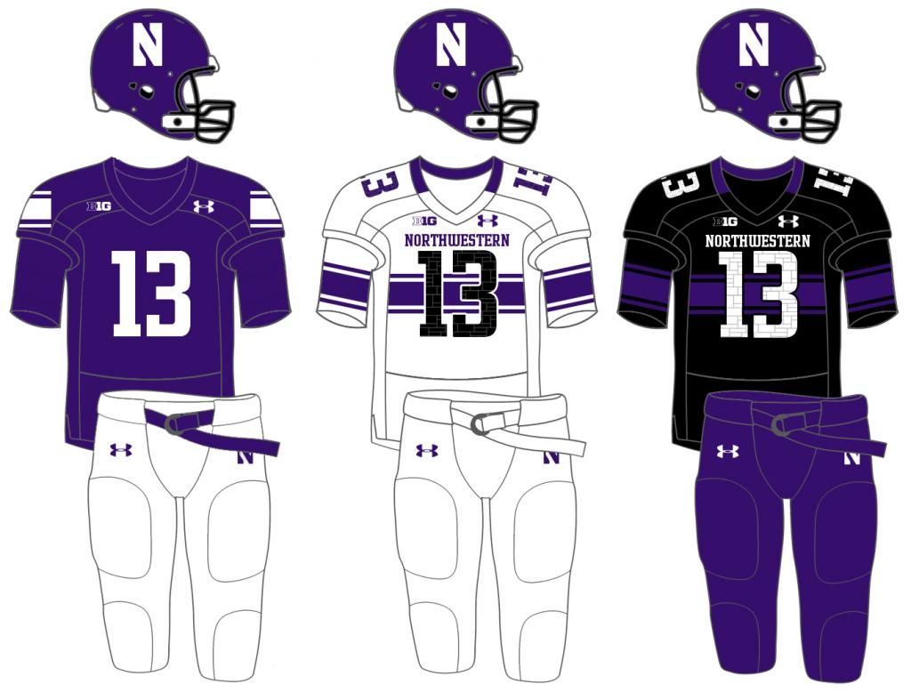 NUHighlights proposed NU Football Uniforms