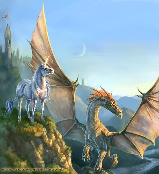 Dragon &amp; Unicorn Pictures, Images and Photos
