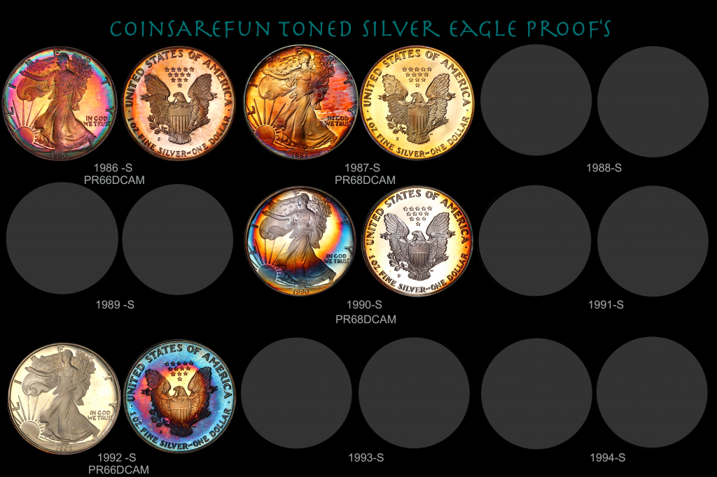 CAFamericansilvereagleproofs1987-Sto1994