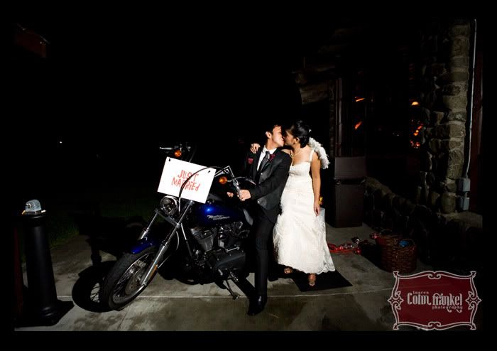 the wedding tooit sat outside during the reception for guests to pose