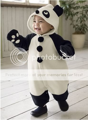 Cute Panda Baby Warmer Costume Sleeping Bag Climb Clothes  