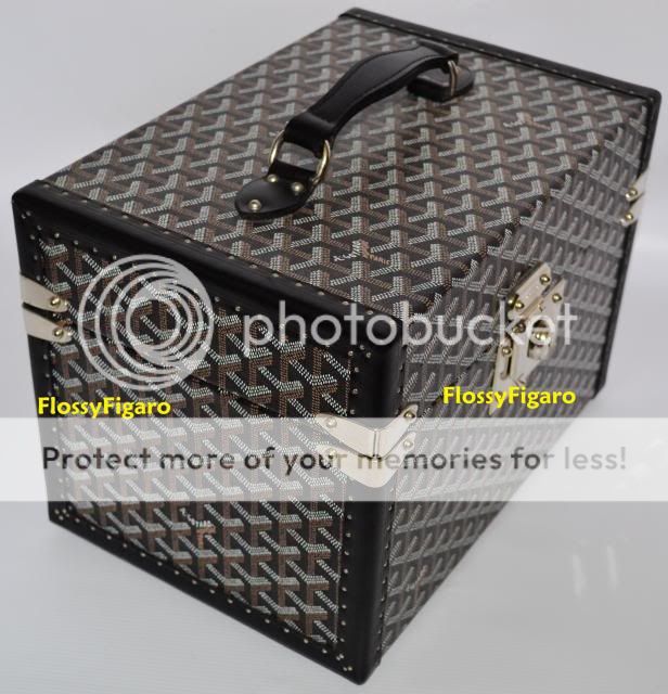 Authentic Goyard Black Signature Jacquard Necessaire Acrvanity Train